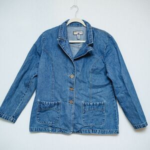 Caribbean Joe womens XL jean jacket denim western